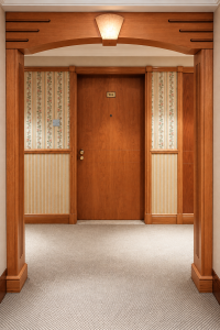 Hotel Wooden Door