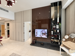 LIVING ROOM- CLADDING WORK